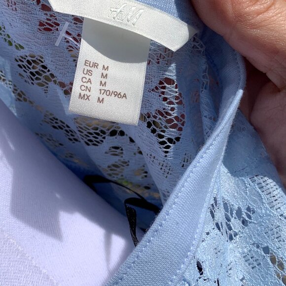 FIRM PRICE H&M Lace Shoulder 3/4 Sleeve Top Blouse - Picture 5 of 13